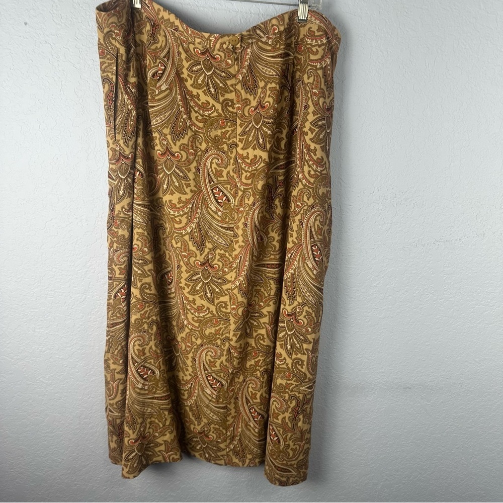 Pendleton Plus Size Paisley Polyester Midi Skirt … - image 4